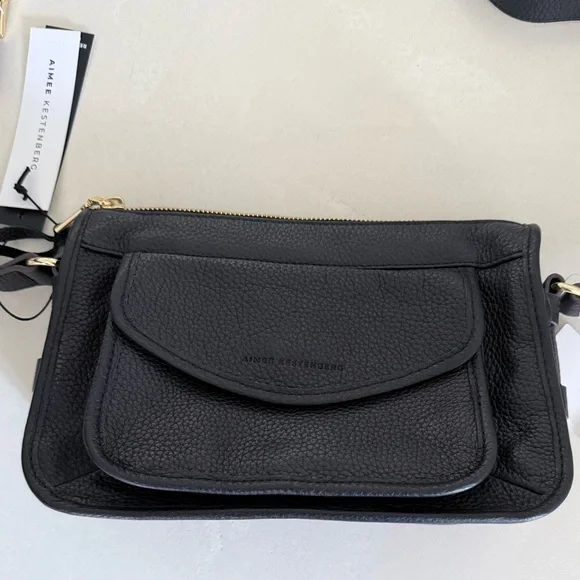 Aimee Kestenberg Muse Cargo Black Leather Crossbody